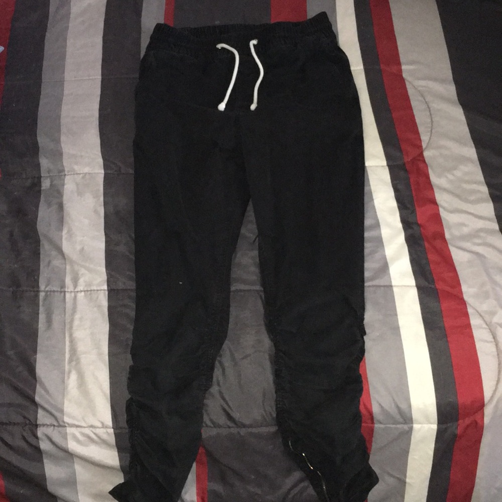 Black Divided Joggers